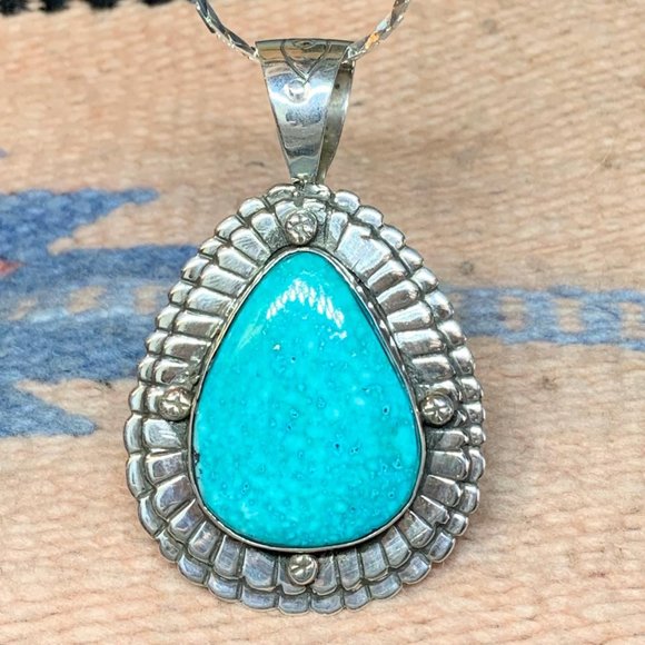 Sleeping Beauty Turquoise Pendant #3469 - Picture 1 of 2